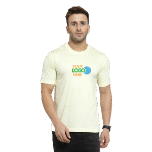 LEMON YELLOW - COTTON ROUND NECK FOR MEN